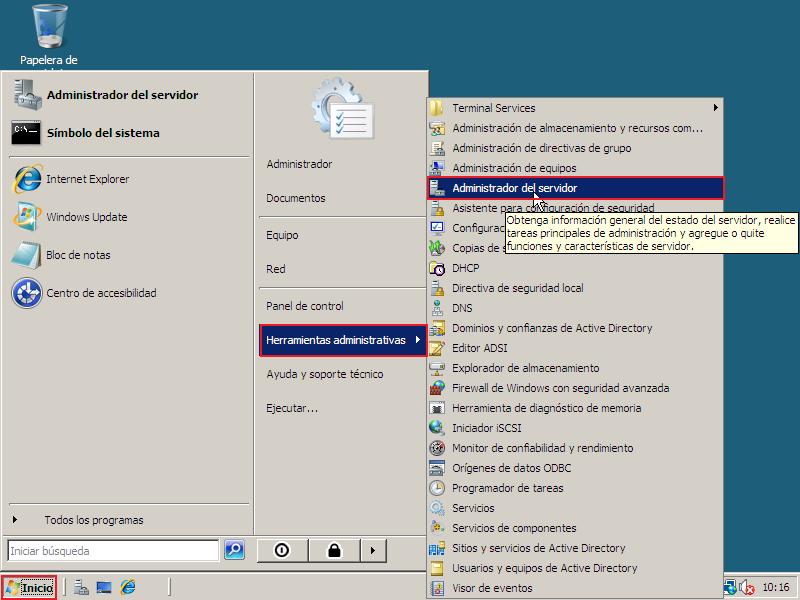 Permitir acceso remoto en windows server 2008